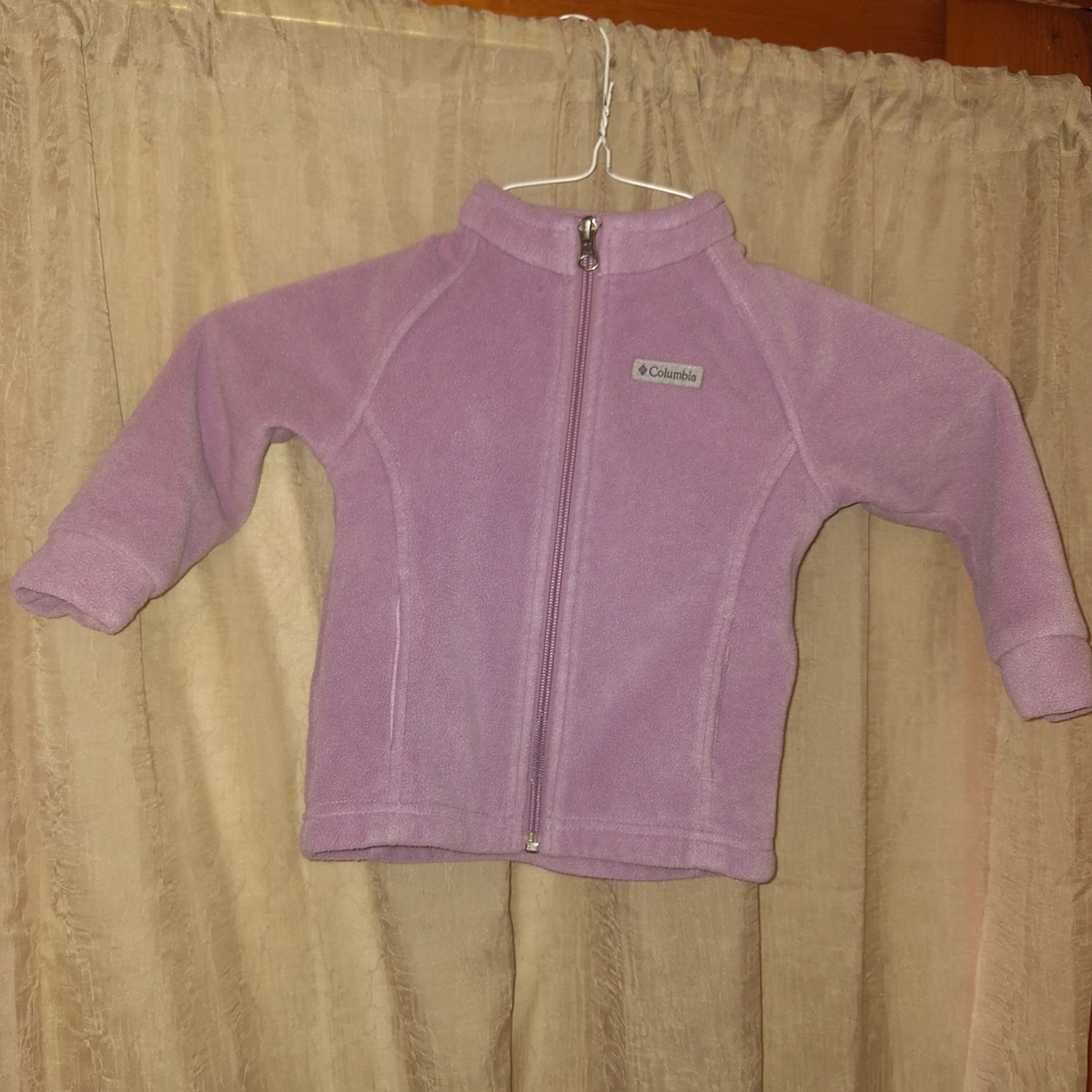 Columbia Lavender Full-Zip Fleece Jacket